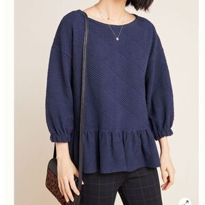 NWT Anthropologie by Maeve Mikayla Peplum Top